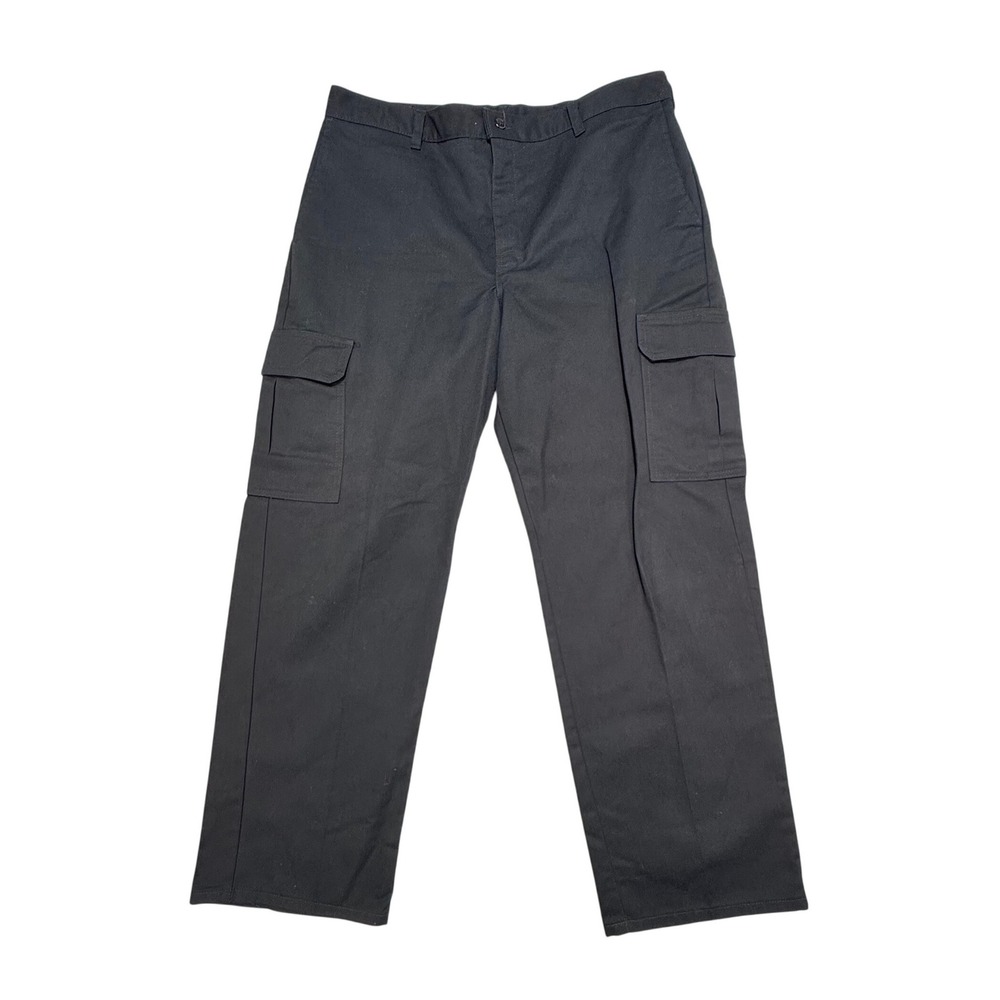 Dickies Mens Loose Fit Cargo Pants Black Workwear Twill W36 L30 W941955